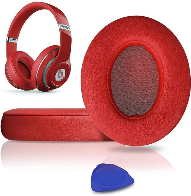 Ersatz-Ohrpolster aus Proteinleder für Beats Studio 2.0 und Studio 3.0 Kopfhörer in Rot - Bild 1