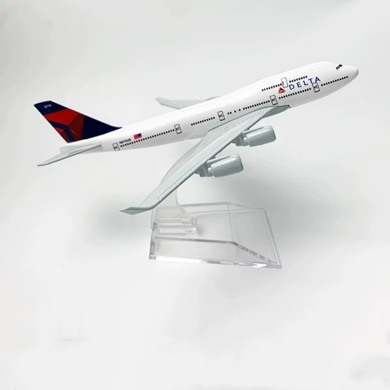 ZOCO B747 Delta Air Lines Flugzeugmodell, 1:400, Metall, Weiß - Bild 1