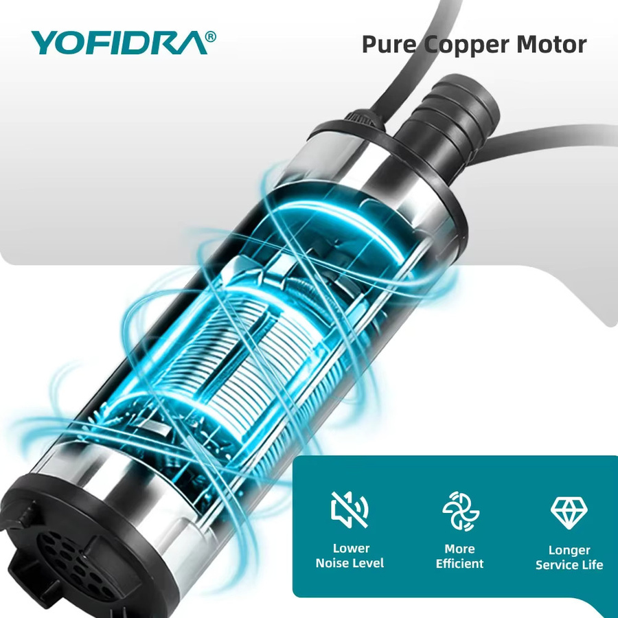 Kabellose elektrische Tauchpumpe für Makita 18V Akku in Silber mit 50-80L/min Förderleistung - Bild 4