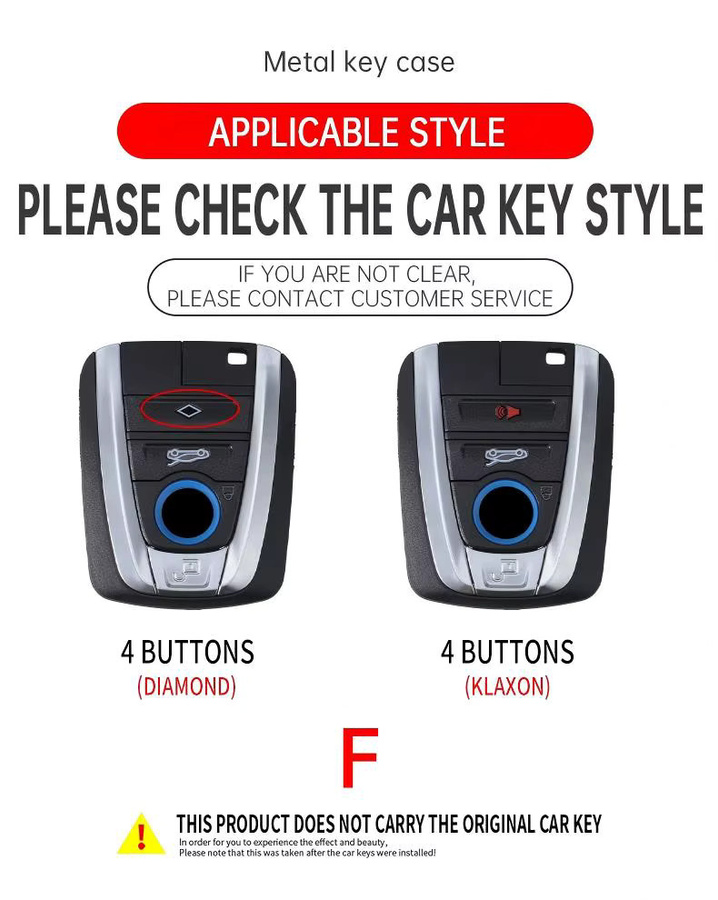 DECSRIN Smart Remote Key Case Cover für BMW I3 I8 Serie, 4 Tasten Schutzhülle für Autoschlüssel - Bild 2