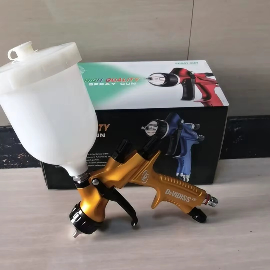 DEVIDISS HVLP NGT Pro TE20 Lite Spritzpistolen-Set in Gold mit 1,3mm Düse für Autolackierungen - Bild 3