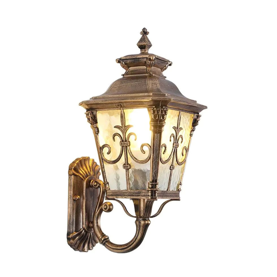 Wecus Retro Wandlampe im europäischen Stil für Außenbereiche, wasserdicht, E27 Fassung - Bild 3