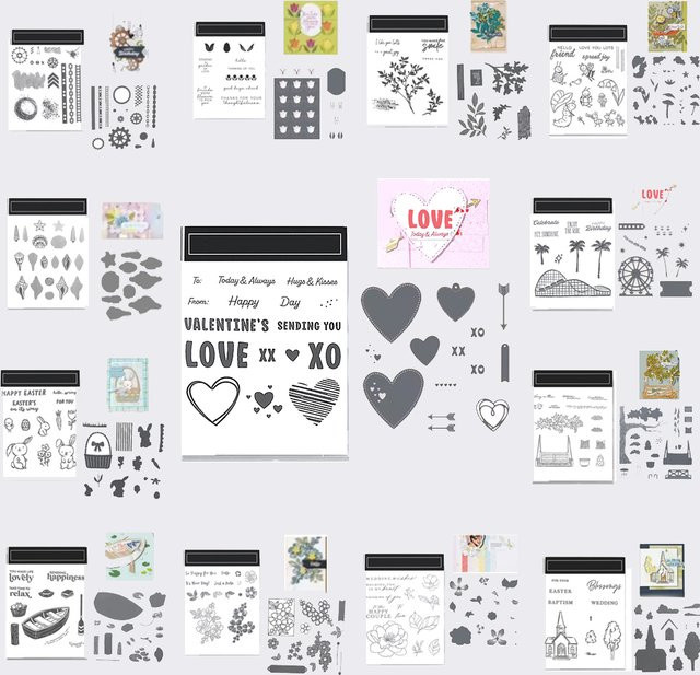 Love Day Sweet Bugs Stempel und Schablonen Frühlingsserie für Scrapbooking und Bastelzubehör - Bild 1