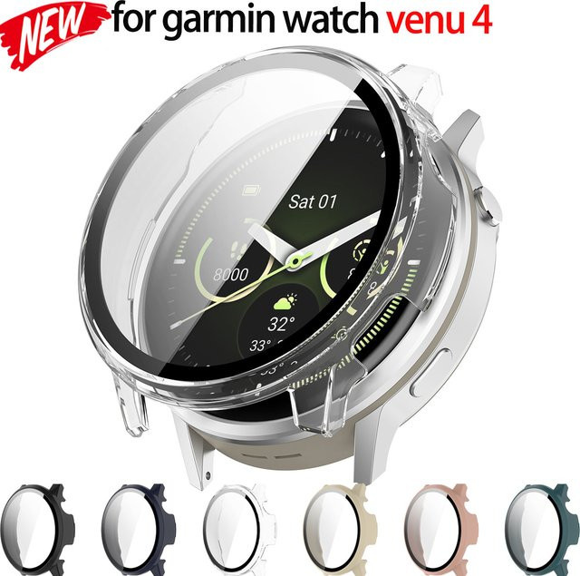 Garmin Smartwatch Abdeckung, Fall + Glas, Schwarz, transparent, Unisex - Bild 1