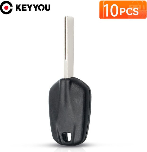 KEYYOU 10er Set Uncut HU83 Transponder Auto Schlüssel Gehäuse Shell Fall Fob für Citroen und Peugeot 508, Schwarz, ohne Chip - Bild 1