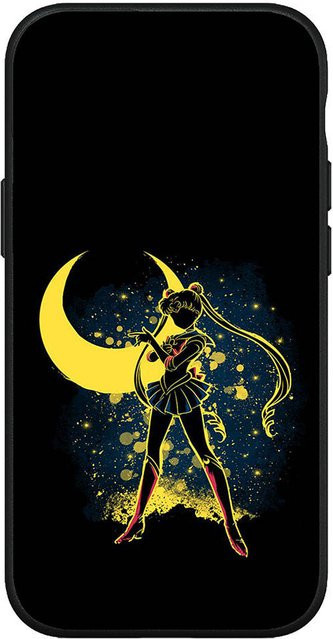 MINISO Handyhülle mit Sailor Moon Anime Design für iPhone, Samsung Galaxy, Xiaomi Redmi und OPPO in Schwarz - Bild 1