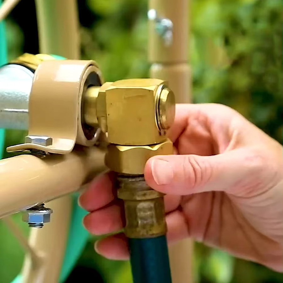 APWIKOGER Gartenschlauch Adapter aus Messing 1 Zoll auf 1/4 Zoll Gelenkkupplung Ersatzteil in Gold - Bild 2