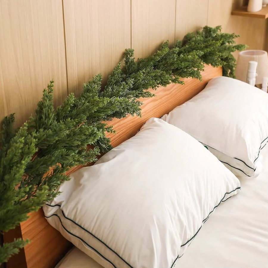 Künstliche Weinreben-Girlande in Grün und Hellgrün als Hängedekoration für Hochzeit, Weihnachten und Garten - Bild 4