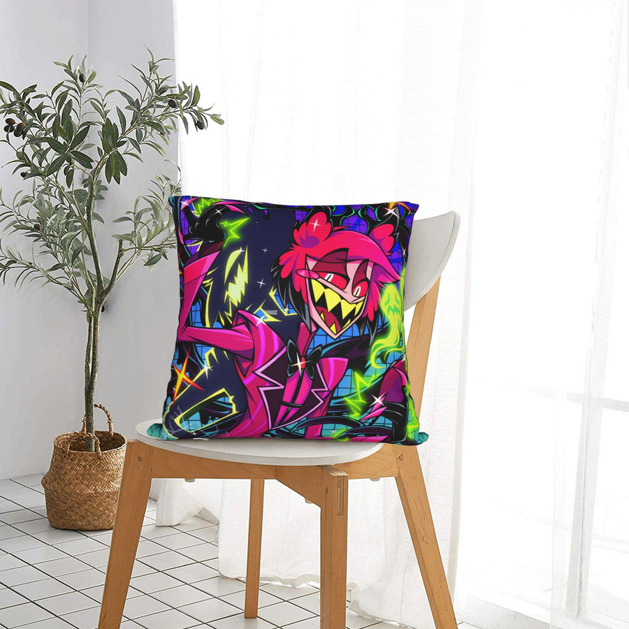 Niedlicher Kissenbezug Relax Vox Hazbin Hotel Design in Multicolor, Peach Skin Material, B/B: 18 x 18 cm - Bild 4