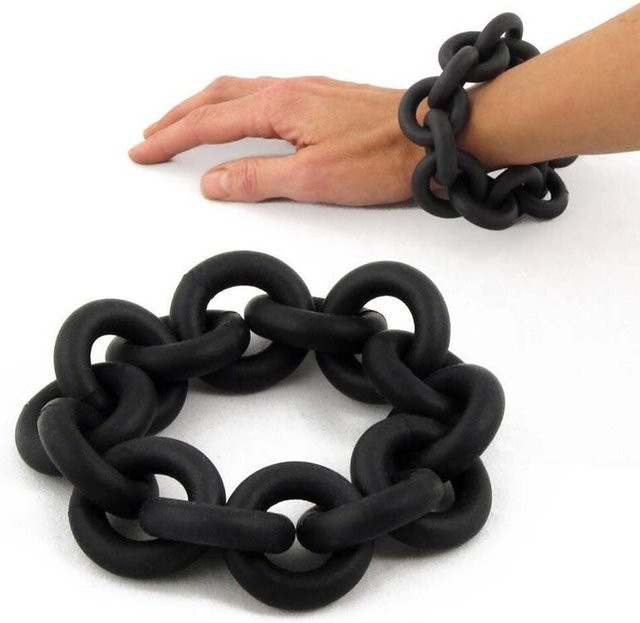 TOTABC Armband, Leder, Schwarz, Gothic, Damen - Bild 1