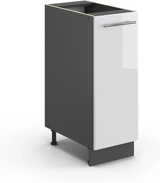 Vicco Apothekerunterschrank Fame-Line Weiß Hochglanz und Anthrazit Breite: 30 cm - Bild 2