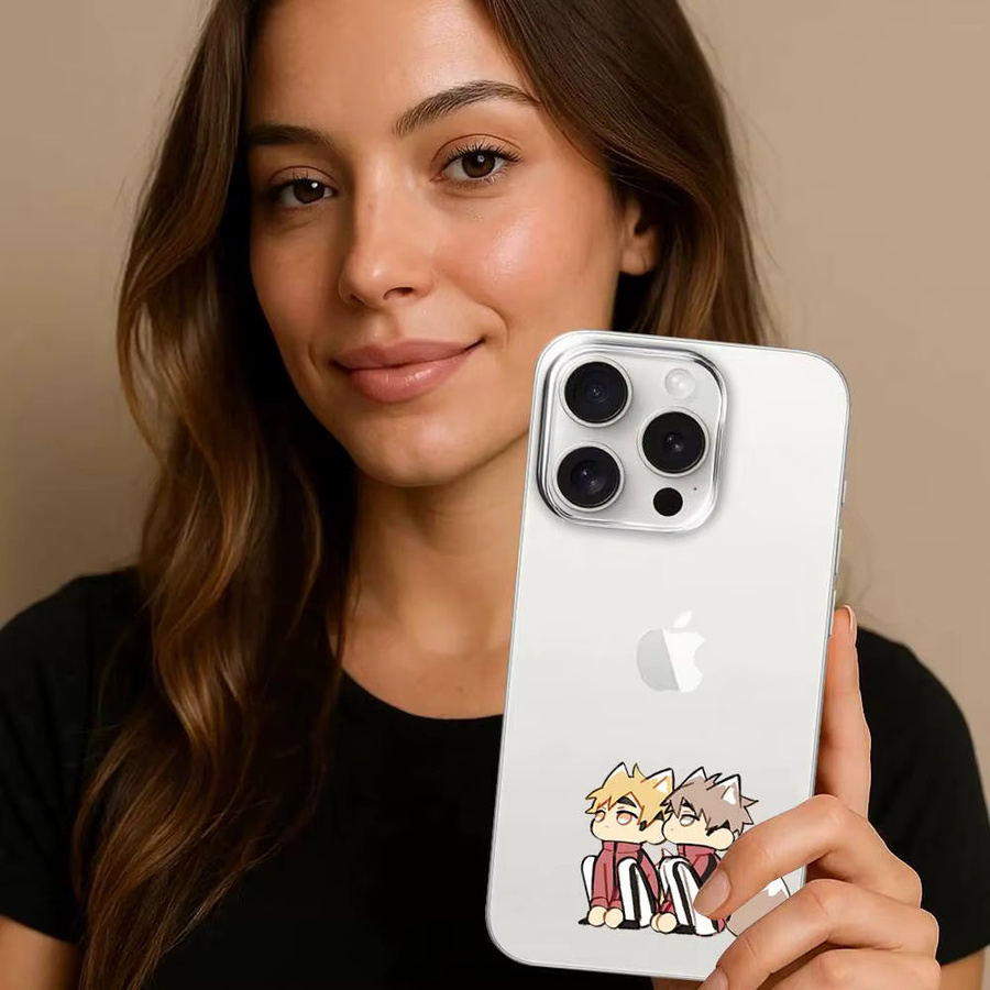 Transparente Handyhülle mit Miya Atsumu und Miya Osamu Motiv für Apple iPhone 11 bis iPhone 17 Pro Max - Bild 2