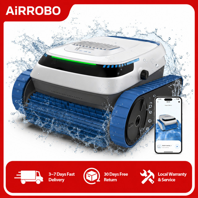 AiRROBO PC20 Kabelloser Roboter-Poolreiniger in Weiß mit APP-Steuerung, Wandkletterfunktion und 5000 GPH Saugleistung für Aufstell- und Eingelassene Pools - Bild 1