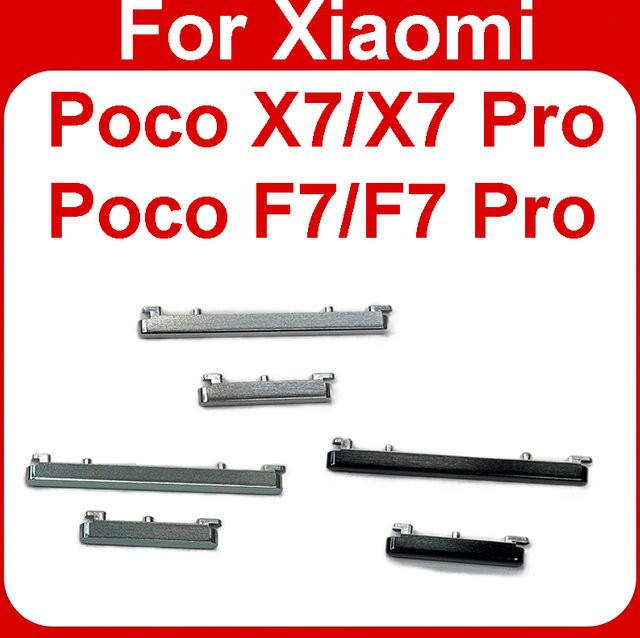 Xiaomi Poco X7 F7 Pro Seitentasten-Flexkabel mit Ein/Aus-Schalter und Lautstärketasten in Grün - Bild 1