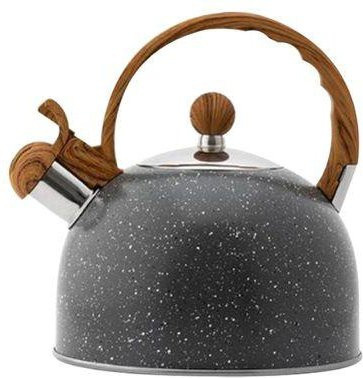 Xiaomi Teekessel aus Edelstahl mit pfeifender Funktion und Holzmaserung-Griff, Grau, 2,5 l - Bild 1