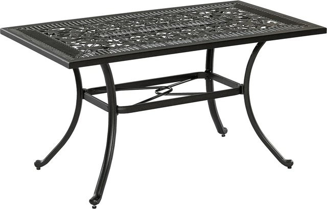 Merxx Gartentisch aus Aluminiumguss in Graphit, rechteckig, B/T: 140 x 73 cm - Bild 1