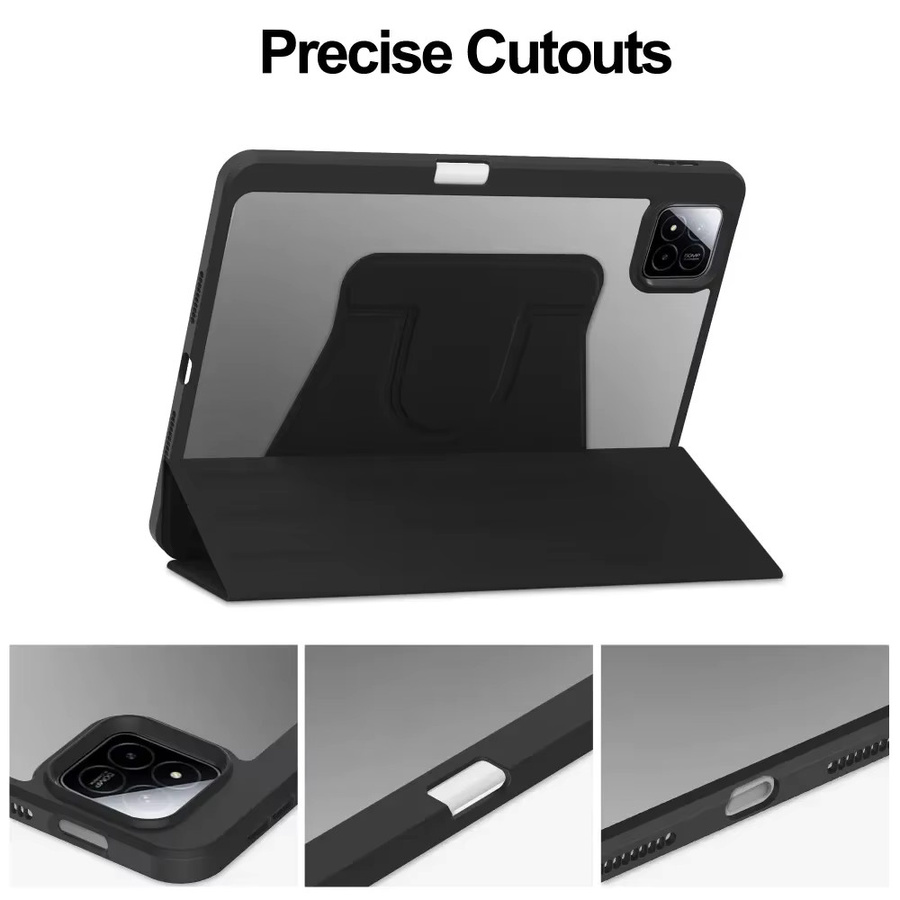 360-Grad-Drehhülle für Xiaomi Pad 7 und Pad 7 Pro mit Stifthalter, 11,2 Zoll Tablet-Case in Schwarz oder Grau - Bild 4