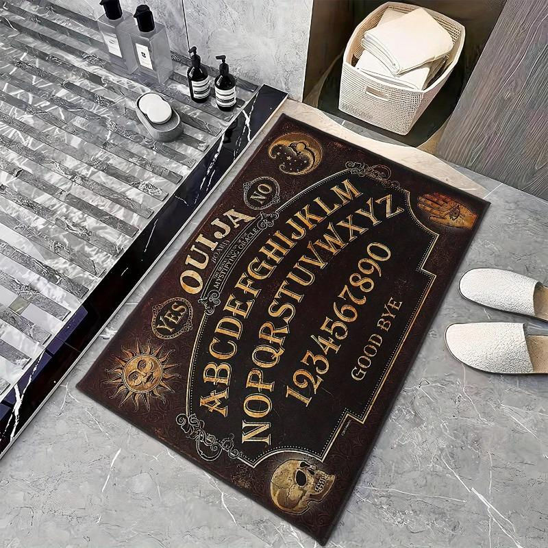 Lodestar Halloween Fußmatte mit Ouija-Schädel-Motiv, Schwarz, B/T: 60 x 40 cm - Bild 2