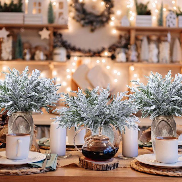Künstliche Kiefernnadeln von smr zur Tischdekoration für Weihnachten, Garten und Hochzeit - Bild 1
