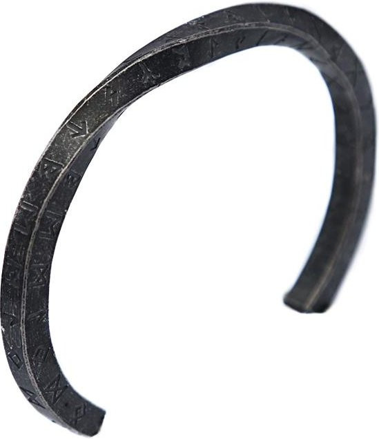Rui Di Armband, Edelstahl, Vintage, Schwarz, Unisex, 65mm - Bild 1