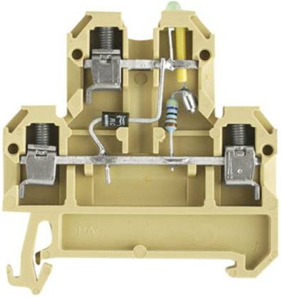 Weidmüller Durchgangsreihenklemme 0210460000 Schraubklemme in Beige und Gelb, 25 Stück - Bild 1