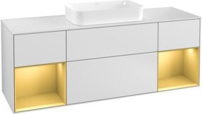 Villeroy & Boch Waschtischunterschrank Finion mit Abdeckplatte, Weiß lackiert, B/T: 160 x 50,1 cm - Bild 1