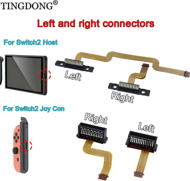 TingDong Magnetischer Joy-Con 2 Anschluss Port für Nintendo Switch, Flex-Schiebebuchse Links und Rechts für Gaming-Zubehör - Bild 1