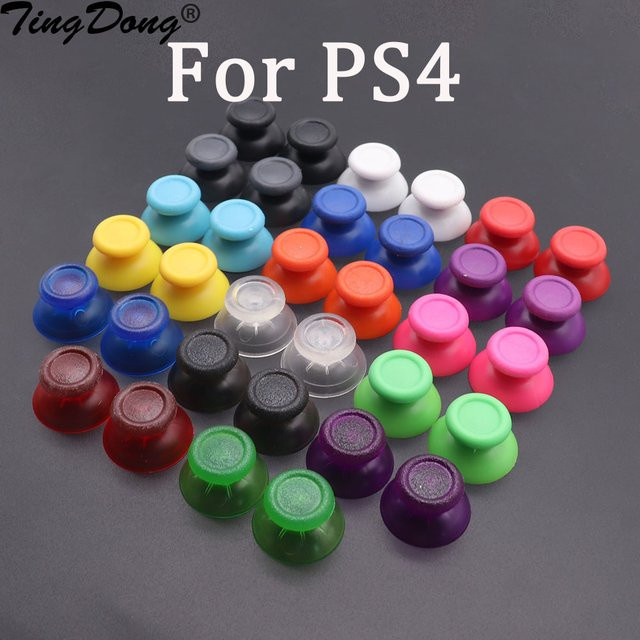 TingDong 10 Stück 3D Analog Thumbstick Grip Abdeckung für PS4 Pro Controller, 5 Paar Joystick Kappen Ersatz - Bild 1