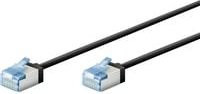 Goobay Cat.6a Patchkabel Slim U/FTP Ethernet LAN Kabel Schwarz - Bild 1