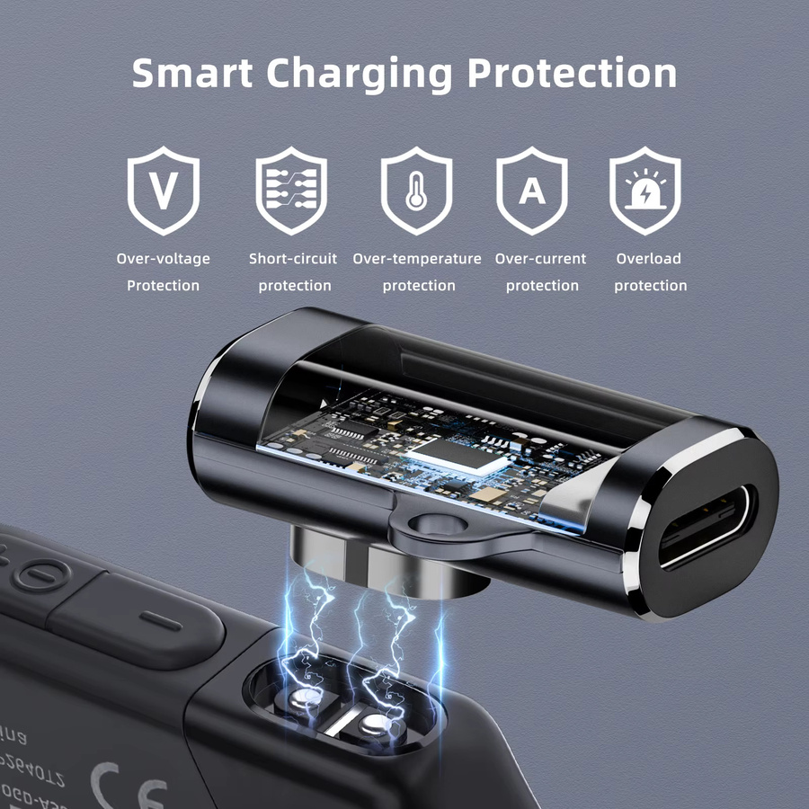 BSN USB-C-auf-Magnet-Adapter mit 90-Grad-Biegung in Schwarz für Shokz OpenRun Air, Pro, Aeropex AS800, S803, S810 und AS700 - Bild 4