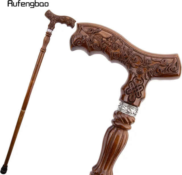 Rufengbao Dekorativer Holzgehstock in Braun für Vampir-Cosplay und Steampunk, Höhe: 93 cm - Bild 1