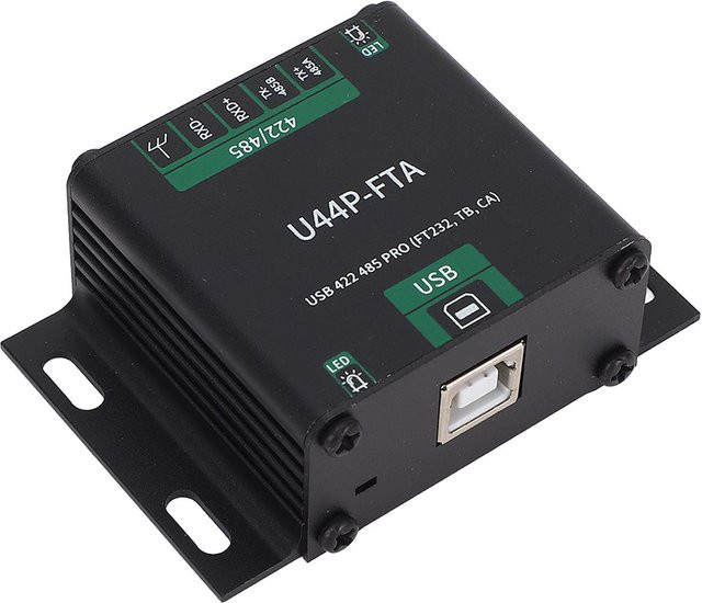 OutsideWorld USB zu RS485/RS422 Konverter aus Aluminiumlegierung in Schwarz mit LED-Anzeige - Bild 1