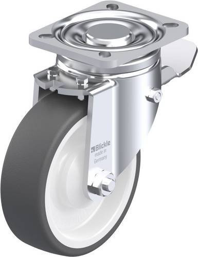 Blickle LH-POTH 125K-1-ST Lenkrolle mit Feststeller, Rad-Durchmesser: 125 mm, Tragfähigkeit: 350 kg, grau/weiß - Bild 1