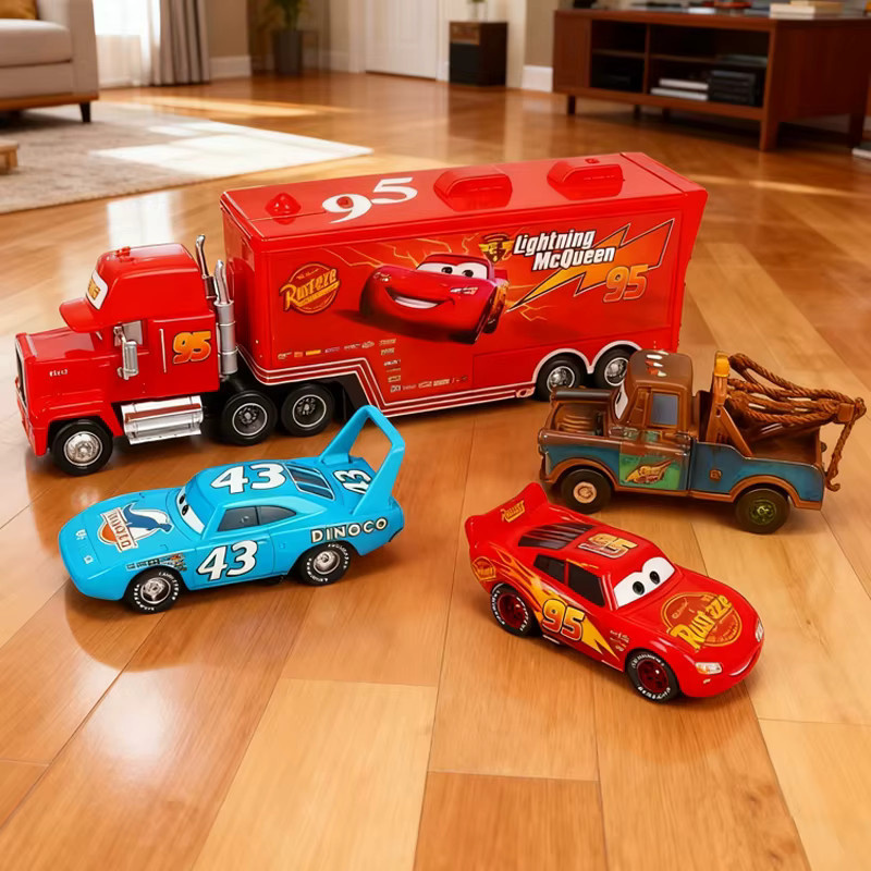 Disney Pixar Cars, Lightning McQueen & Jackson Onkel Truck, Metall-Druckguss, 12-teiliges Set - Bild 3