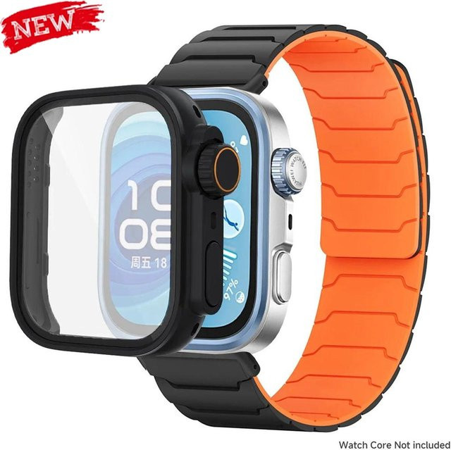 CAOWTAN Uhrenarmband Silikon, Schwarz, Unisex - Bild 1