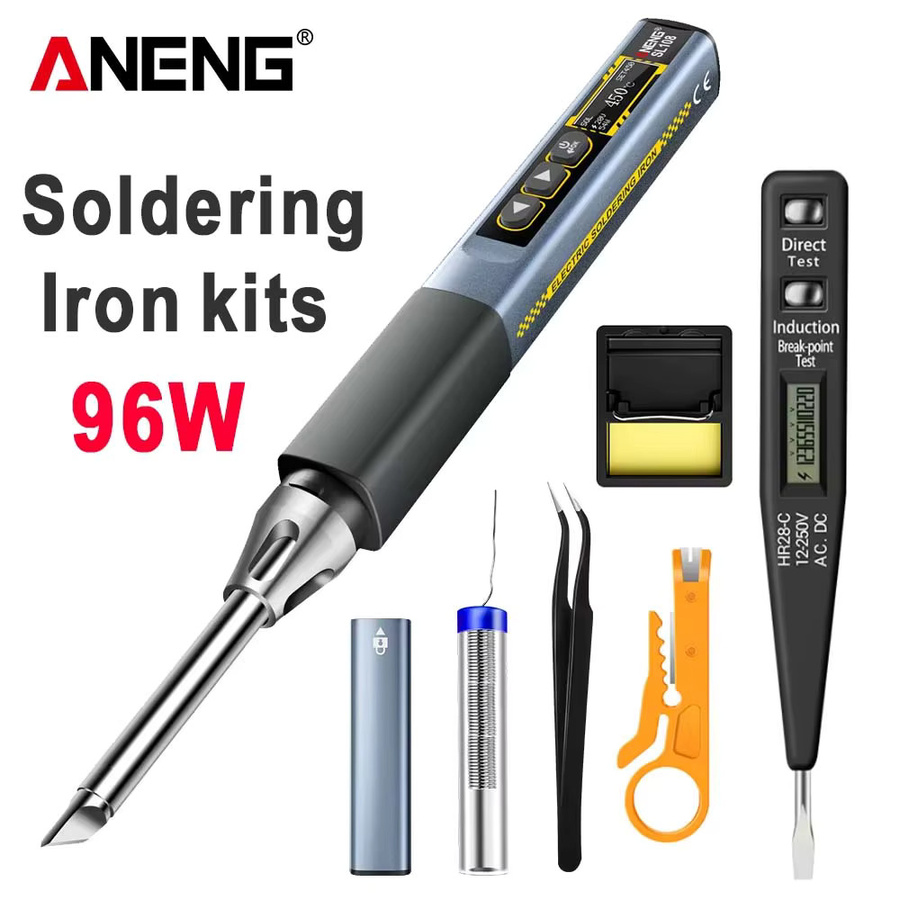 ANENG SL108 Digitales Elektrisches Lötkolben-Set 96W in Silber mit einstellbarer Temperatur 100-450°C - Bild 6