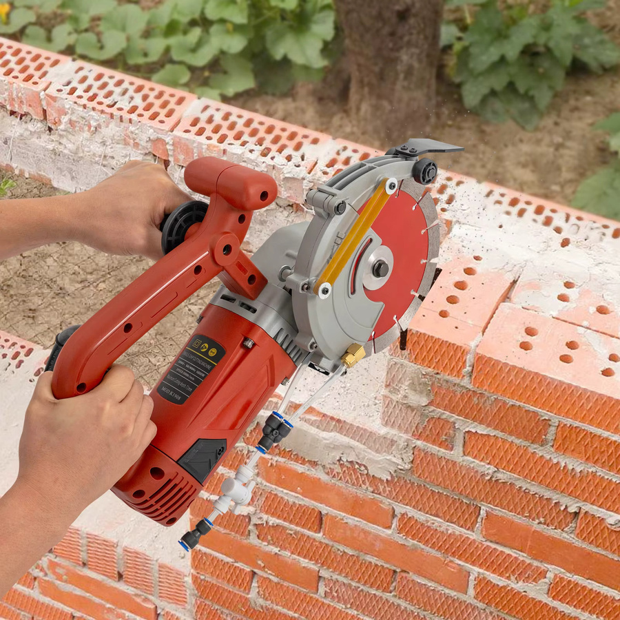 CNCEST Elektrische Beton- und Ziegelsäge in Rot mit 4800W Leistung und 190 mm Klingen-Wandfräse - Bild 4