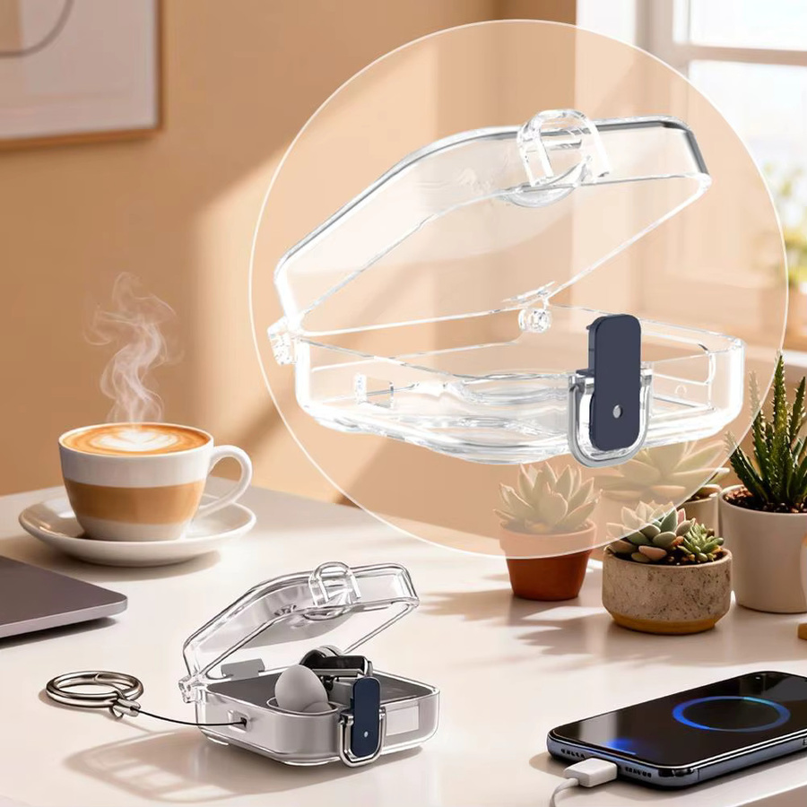 Nothing Ear(3) Bluetooth-Kopfhörer TPU-Schutzhülle mit Schalterverriegelung in Transparent - Bild 2