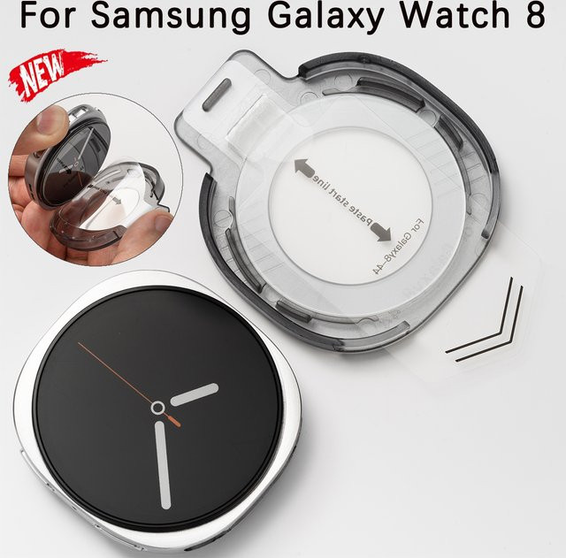 OAKCHARM Displayschutzfolie für Samsung Galaxy Watch 8 40mm 44mm 8 Classic 46mm, transparent - Bild 1