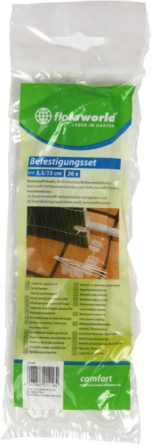 Befestigungsset für Sichtschutz aus Kunststoff in transparent - Bild 1