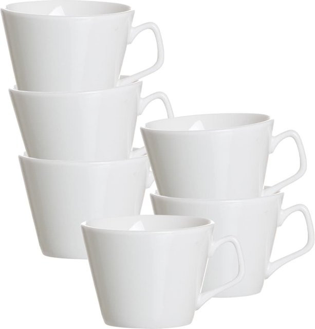 Ritzenhoff & Breker Espressotassen Arena aus Porzellan, 6er Set, Weiß, 80 ml - Bild 1