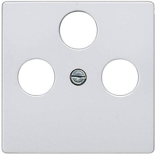 Siemens DELTA i-system Abdeckplatte für TV/RF/SAT mit 3-Loch Ausführung in Aluminiummetallic/Silber 5TG12522 - Bild 1