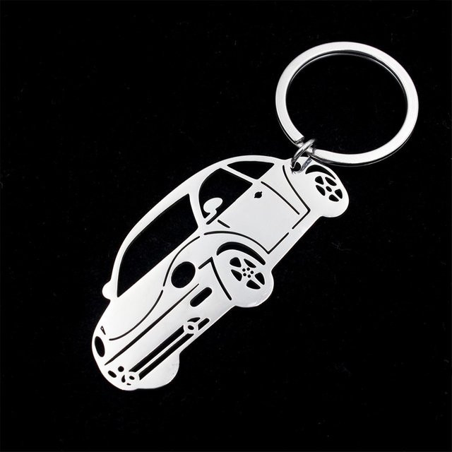Weyena Schlüsselanhänger Edelstahl, Käfer Auto Design, Unisex - Bild 1