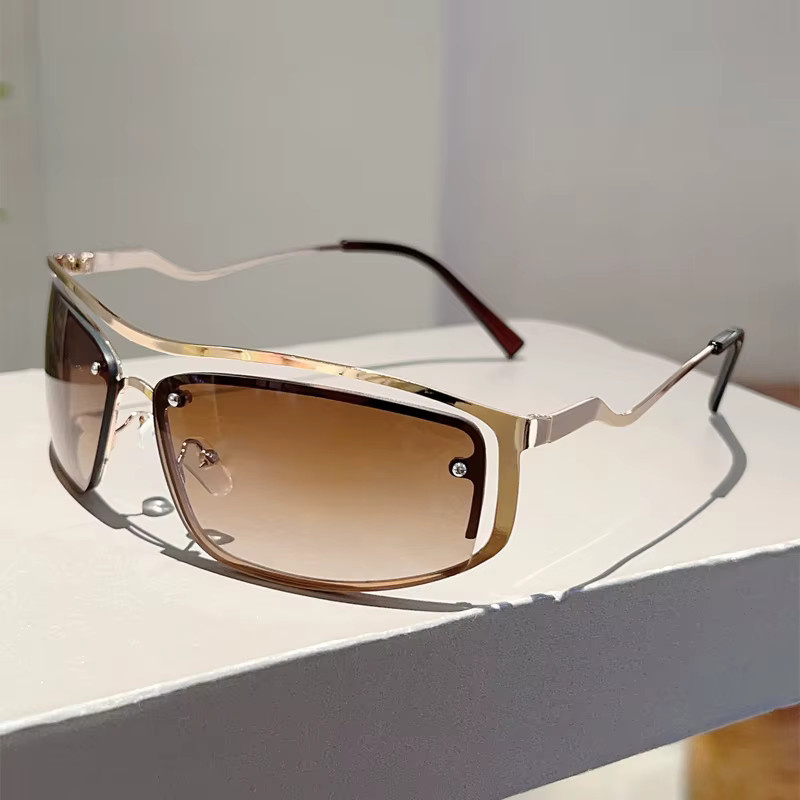 KAMMPT Sonnenbrille, rechteckig, Metall, braun, Damen - Bild 1