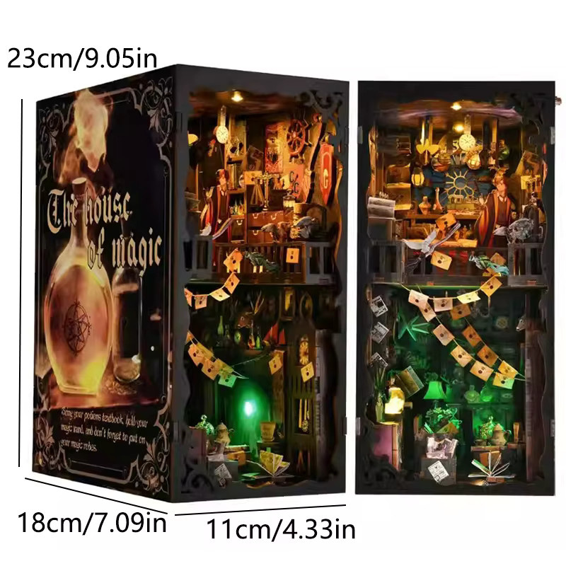 zuuton DIY Buch Nook Kit, 3D Puzzle, Holz, Fantasy, Bunt / Mehrfarbig - Bild 4