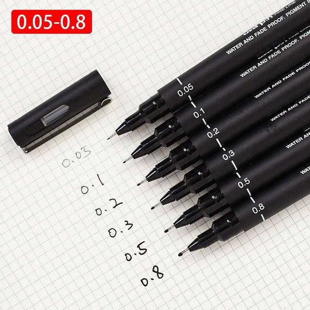 Fineliner Zeichenstift mit schwarzer Tinte für Kunst, Skizzen und Zeichnungen - Bild 1
