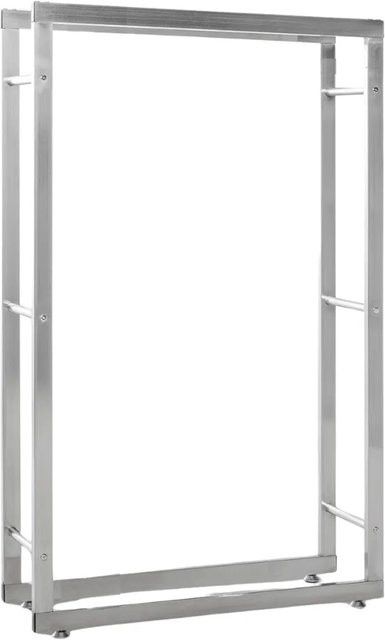 DELUKE Kaminholzregal SATLO aus Edelstahl für den Innenbereich, B/T/H: 80 x 25 x 125 cm - Bild 1