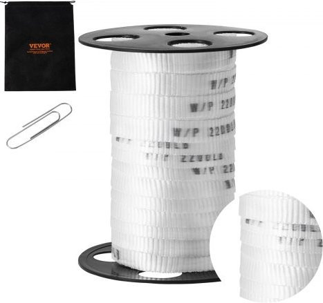 VEVOR Polyester Umreifungsband Weiß, 1,6 cm Breite x 33 m Länge, 998 kgf Zugfestigkeit zum Verpacken und Versenden - Bild 1