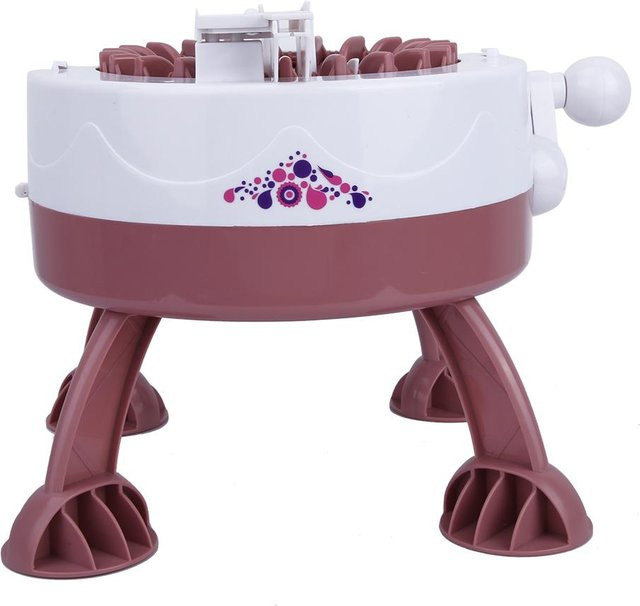GoolRC DIY Kunststoff Hand Stricken Nähmaschine, Weben Spielzeug Werkzeug Zubehör, Rosa / Pink - Bild 1