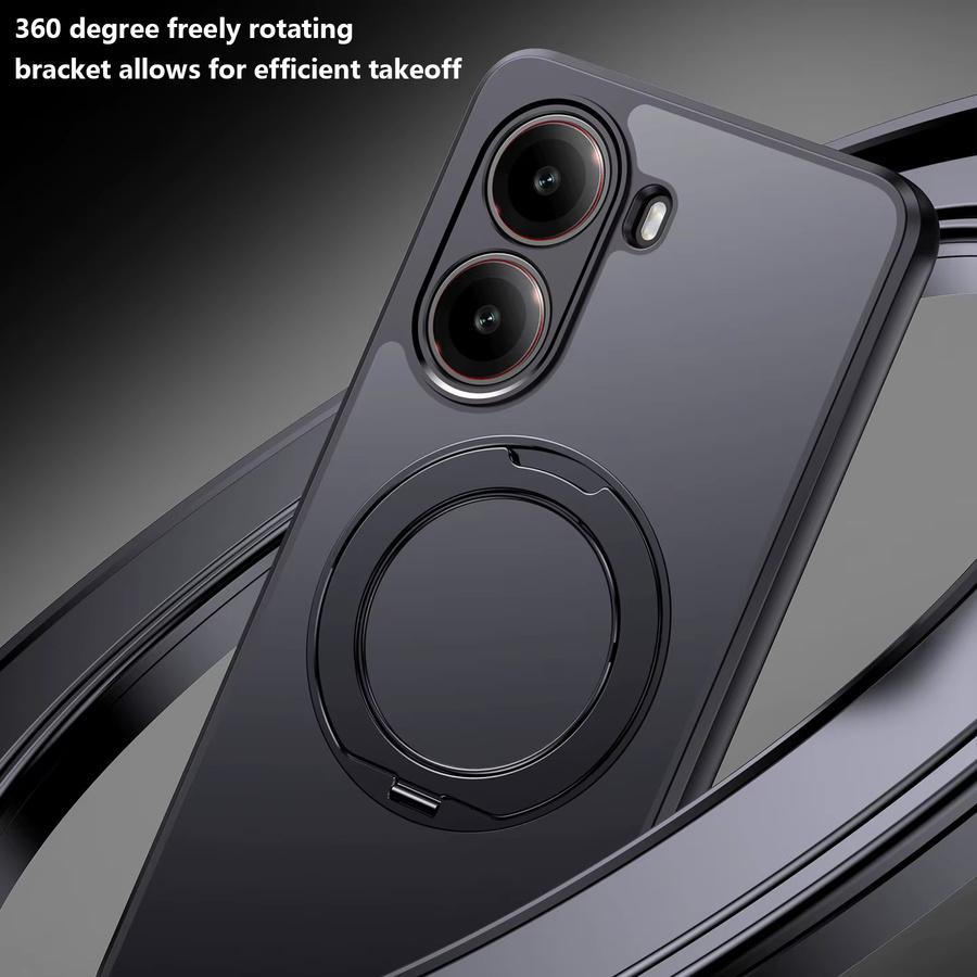 Magnetische MagSafe Schutzhülle für Xiaomi POCO X7 Pro und POCO F7 mit Ringständer in Schwarz - Bild 2